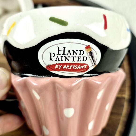 Disney Mickey & Minnie Mouse Ceramic Mug & Ceramic Cupcake Cup With Lid Defect - Picture 14 of 15